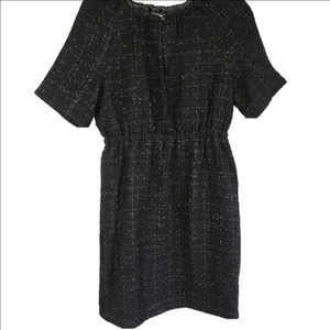 TUCKER for Target black short sleeve midi dress sparkle elastic waist size M